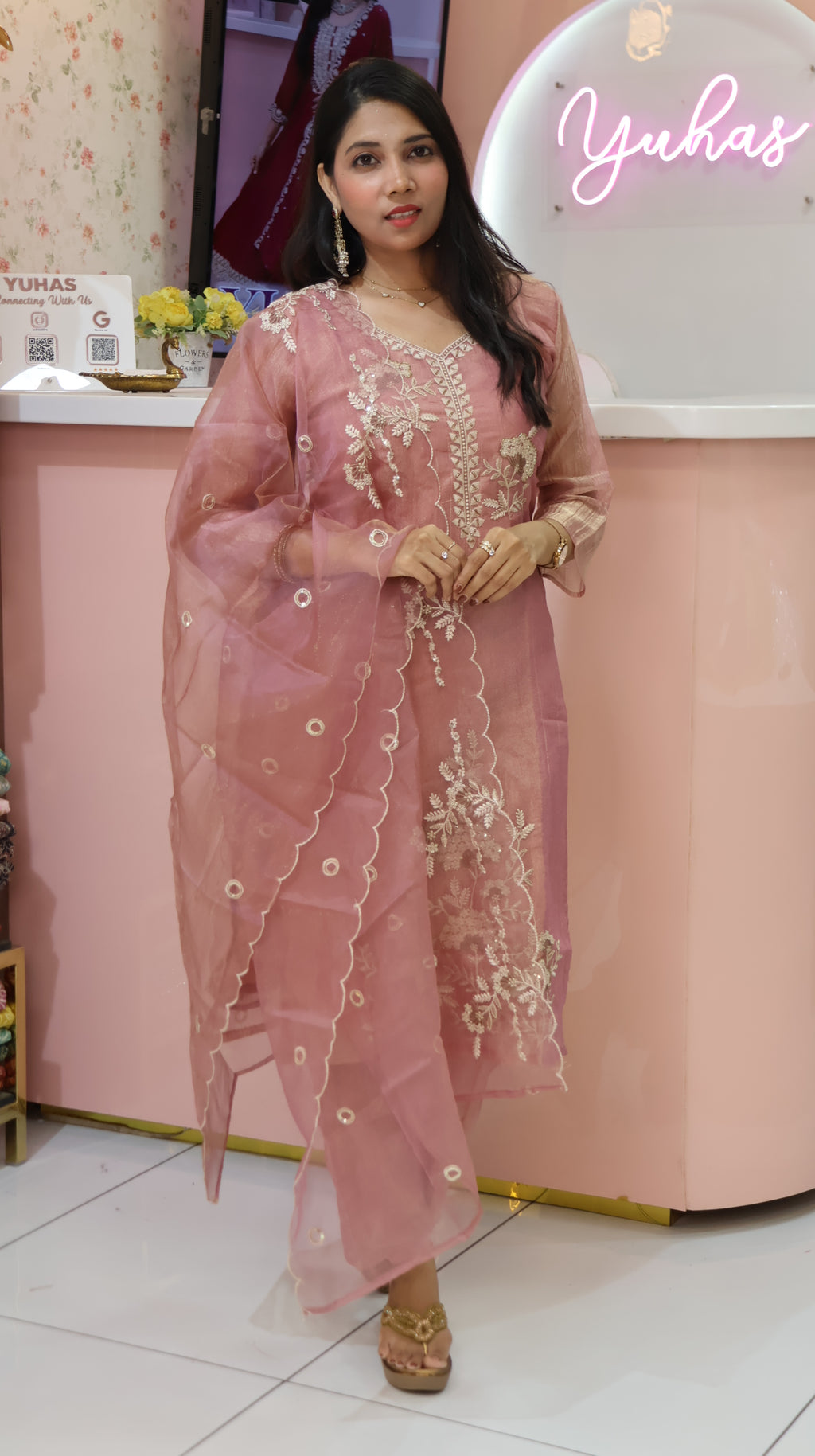 Premium salsa Pink Salwar - YVS583