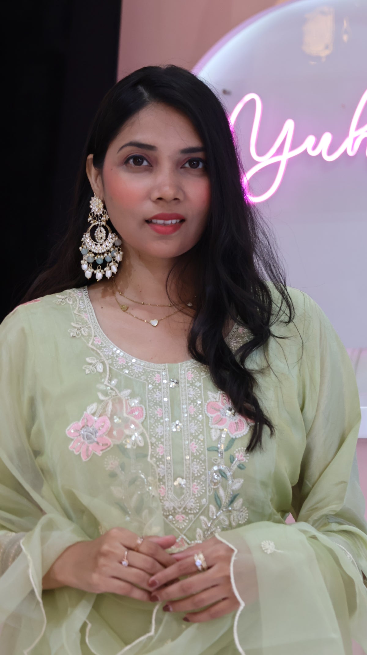 Premium Pista Green SOft  Salwar- YVS685