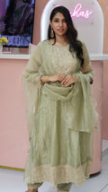 Premium Green Salsa Anarkali Salwar -YVS709