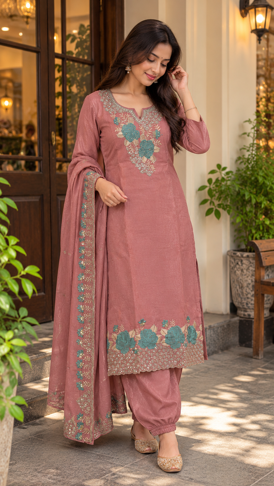 Premium Flamingo Pink Salwar -YVS736