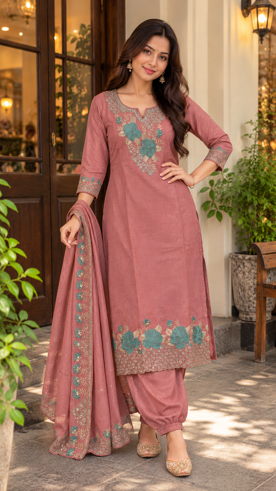 Premium Flamingo Pink Salwar -YVS736