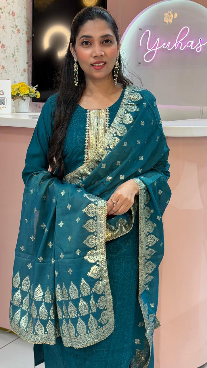 Premium Teal Green Salwar