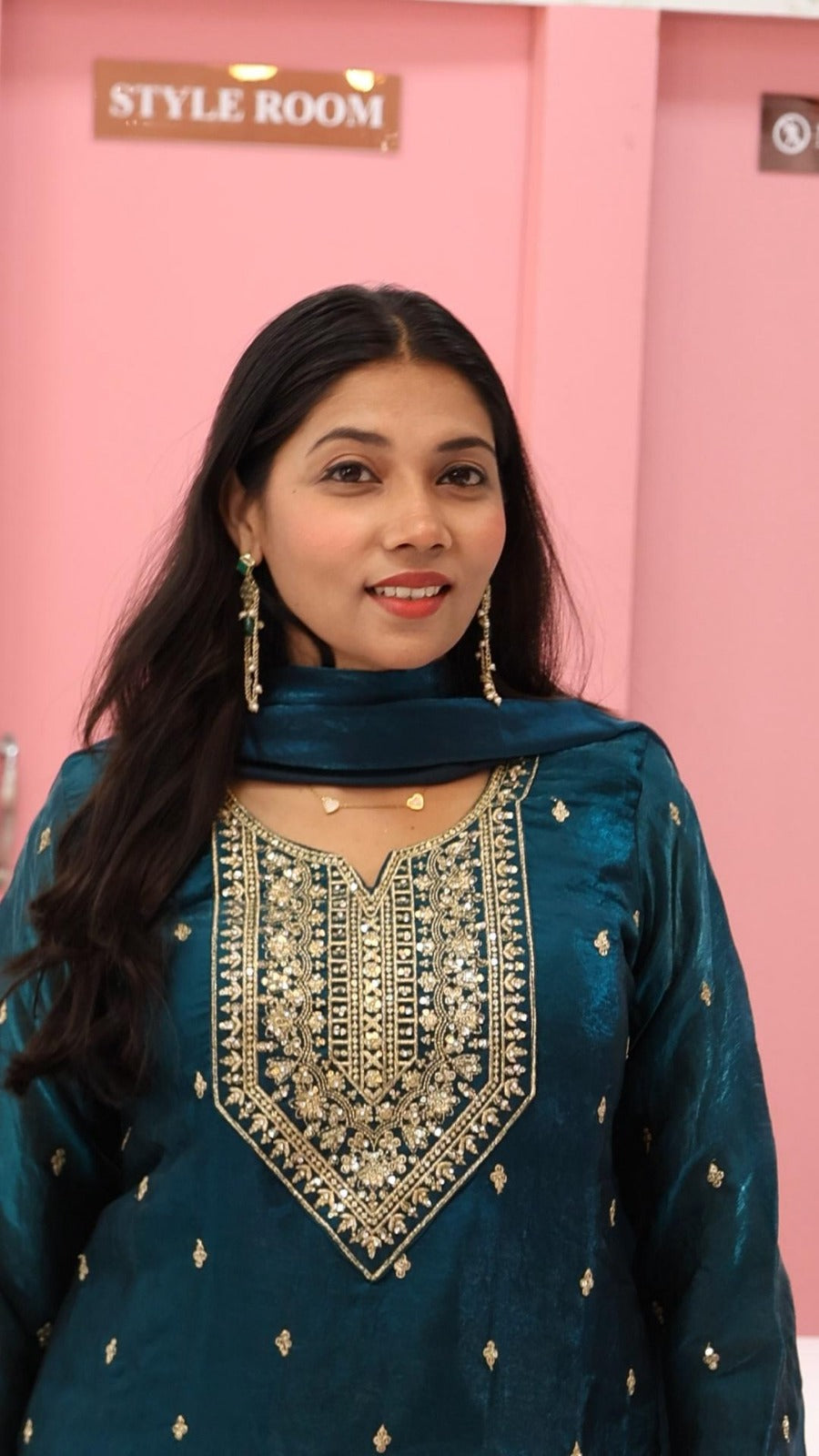 Premium green sharara