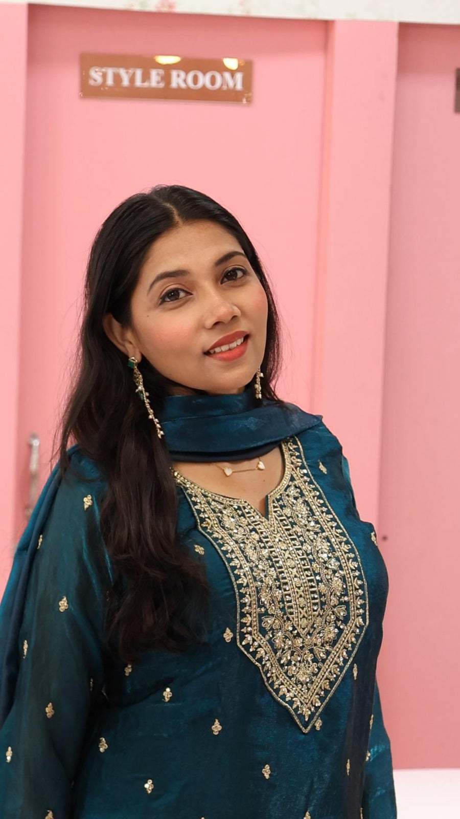 Premium green sharara