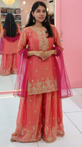 Premium Golden Pink sharara