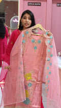 Premium pink shimmer designer salwar
