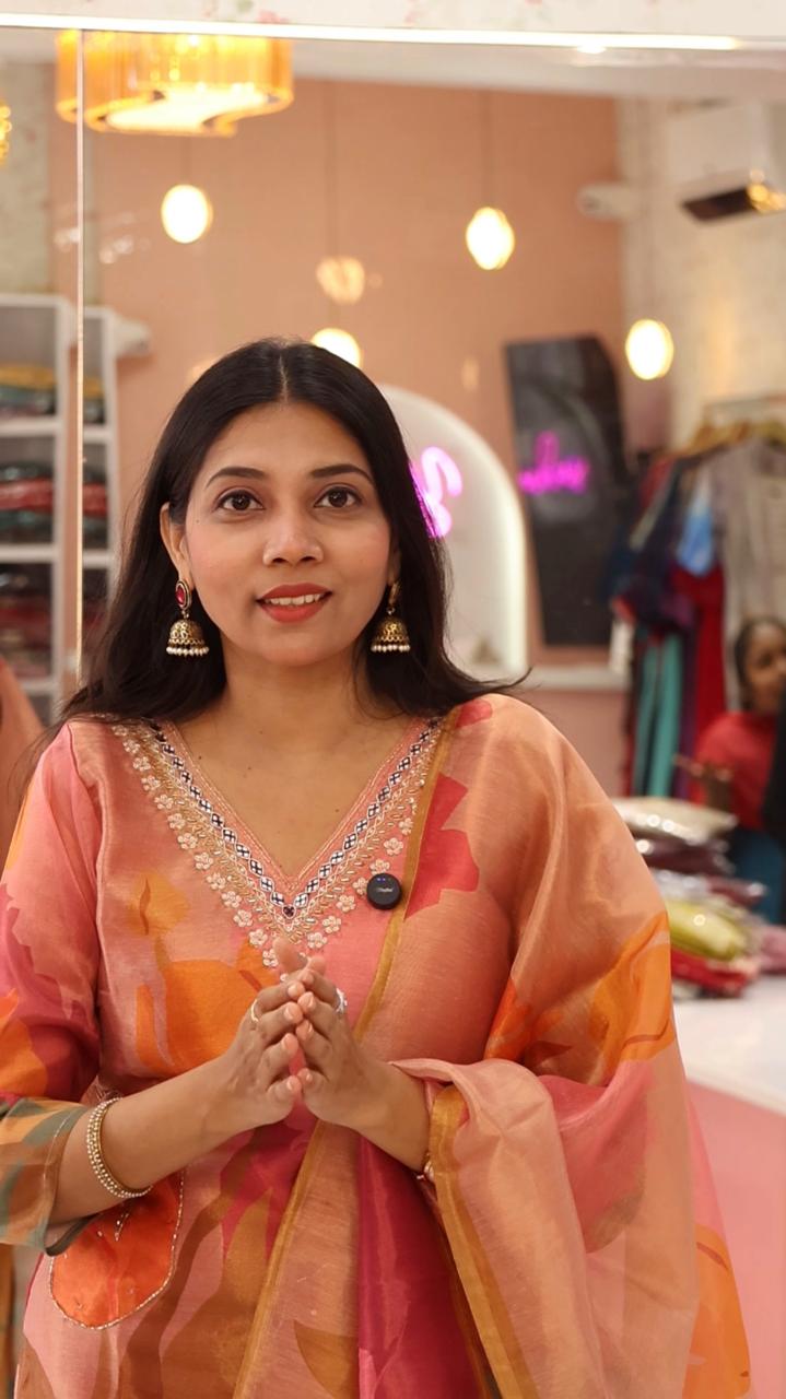 Premium Pink Shimmer Salwar