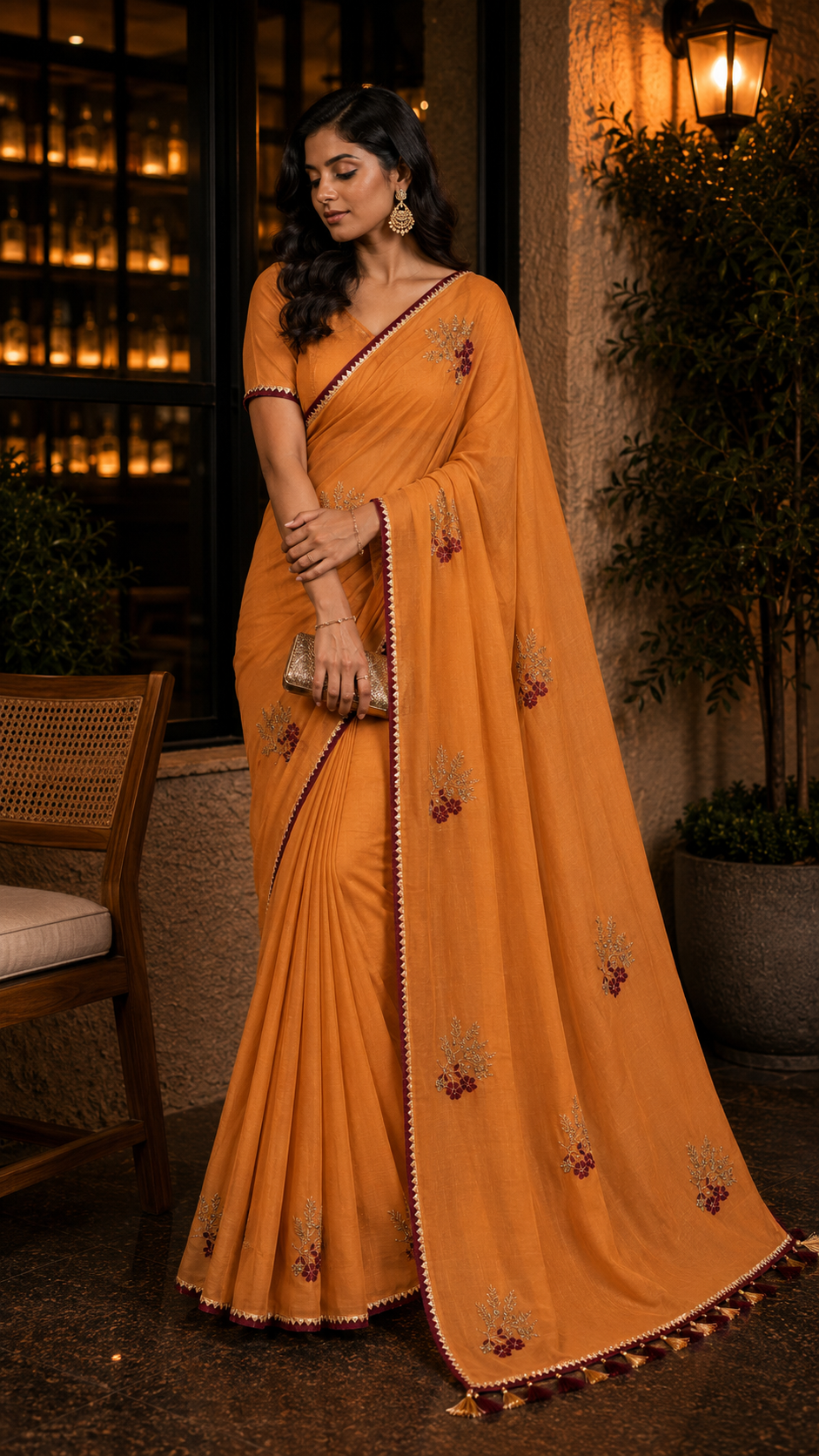 butterscotch Designer Saree - CBG250