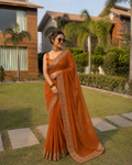 yellow jimmijo saree