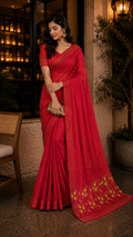 Red Designer Saree -CTD526