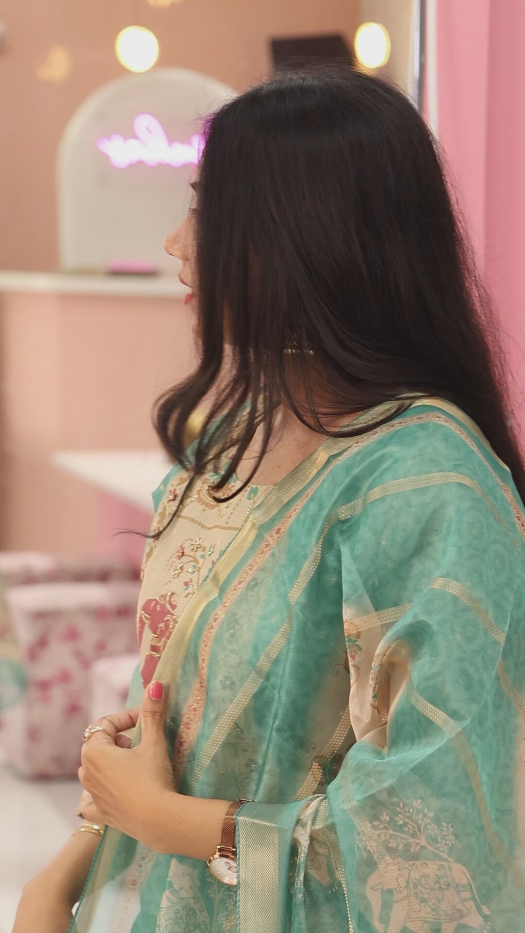 Premium Purple Brocade sharara