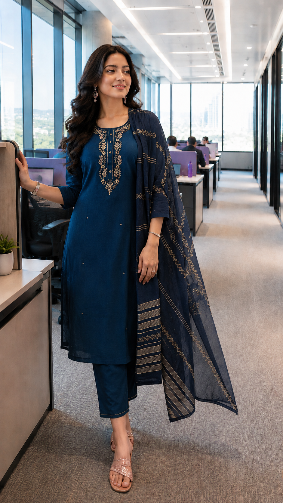 Premium Blue Salwar suit-YCS105