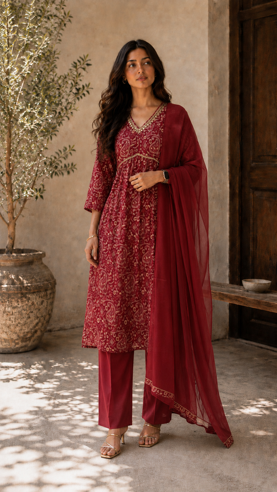 Majenta pink designer sharara suit -YCS115
