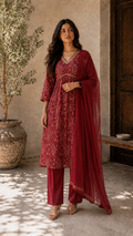 Majenta pink designer sharara suit -YCS115