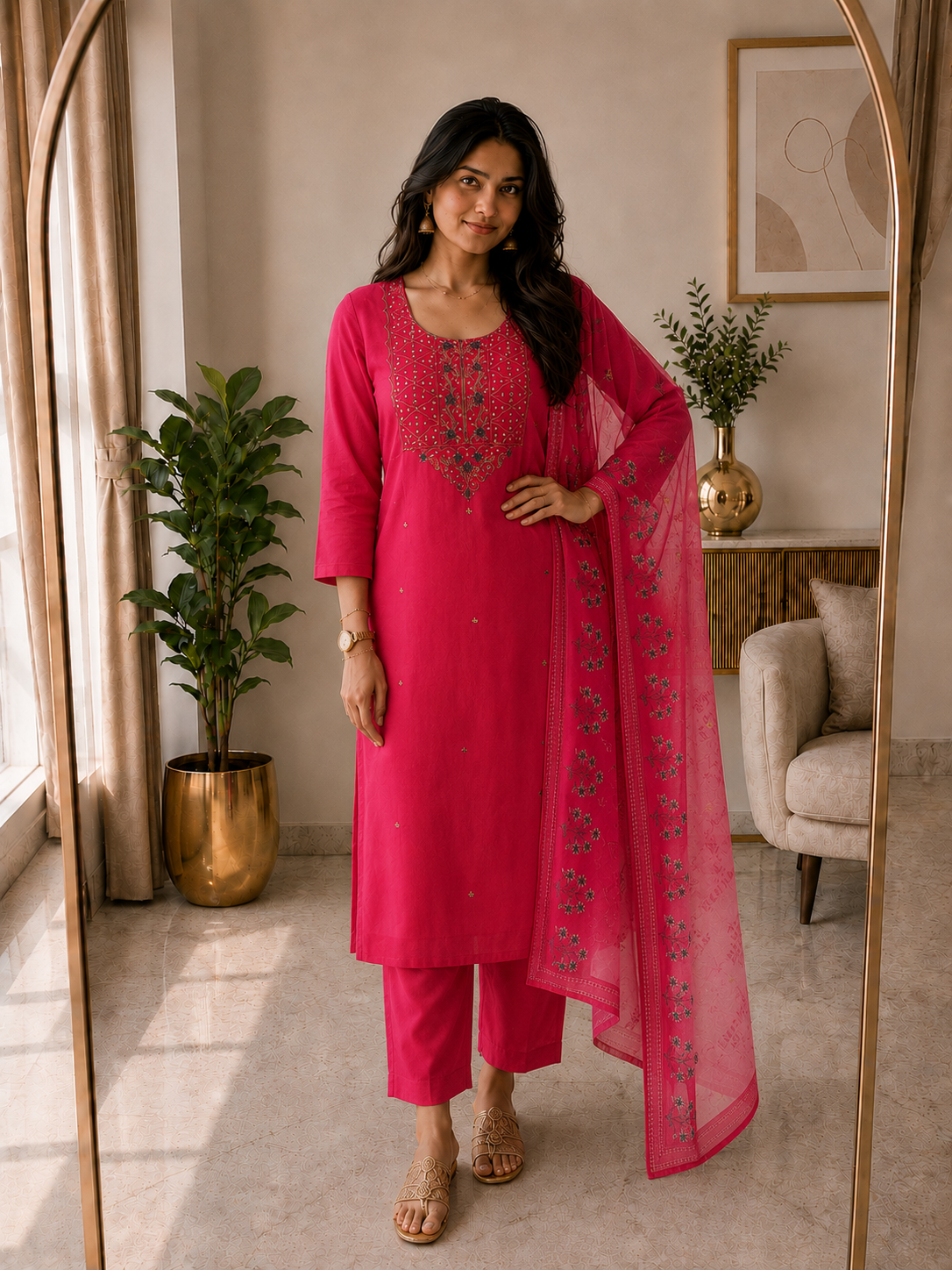 Premium Designer pink salwar -YCS132