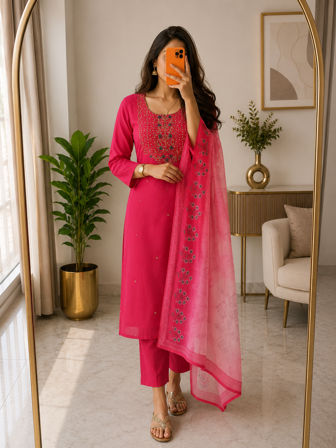 Premium Designer pink salwar -YCS132