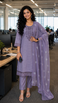 Purple Lucknowi work Hakoba Salwar -YCS250