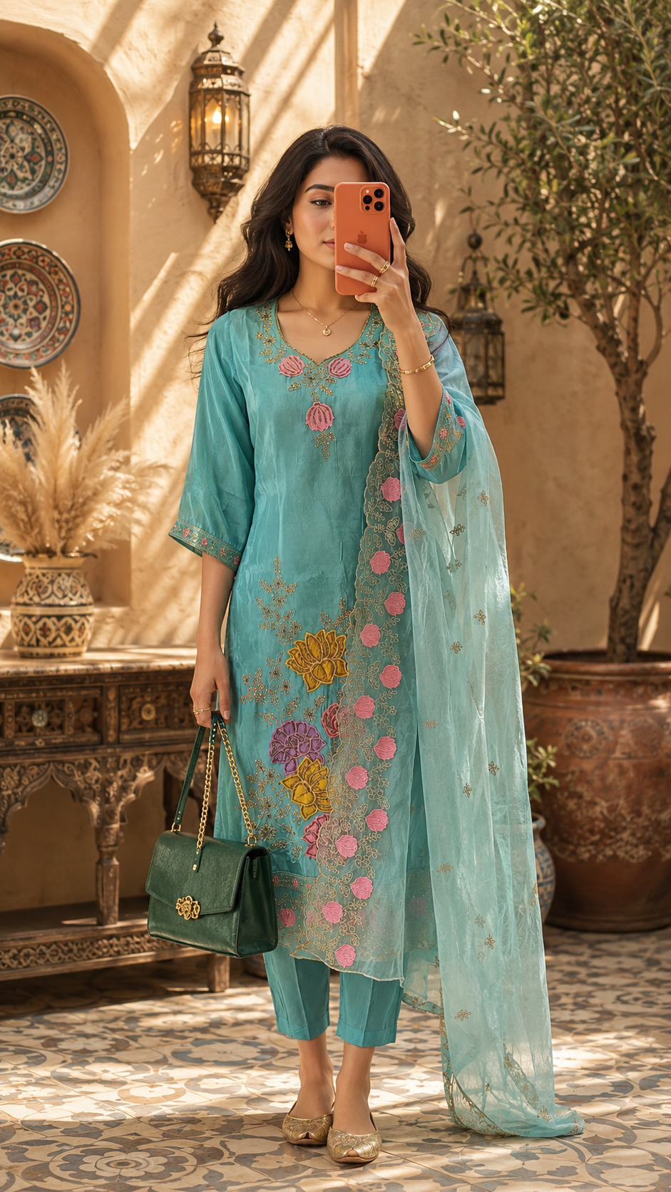 Premium mulsin skyblue salwar