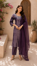 Purple Silk Slawar