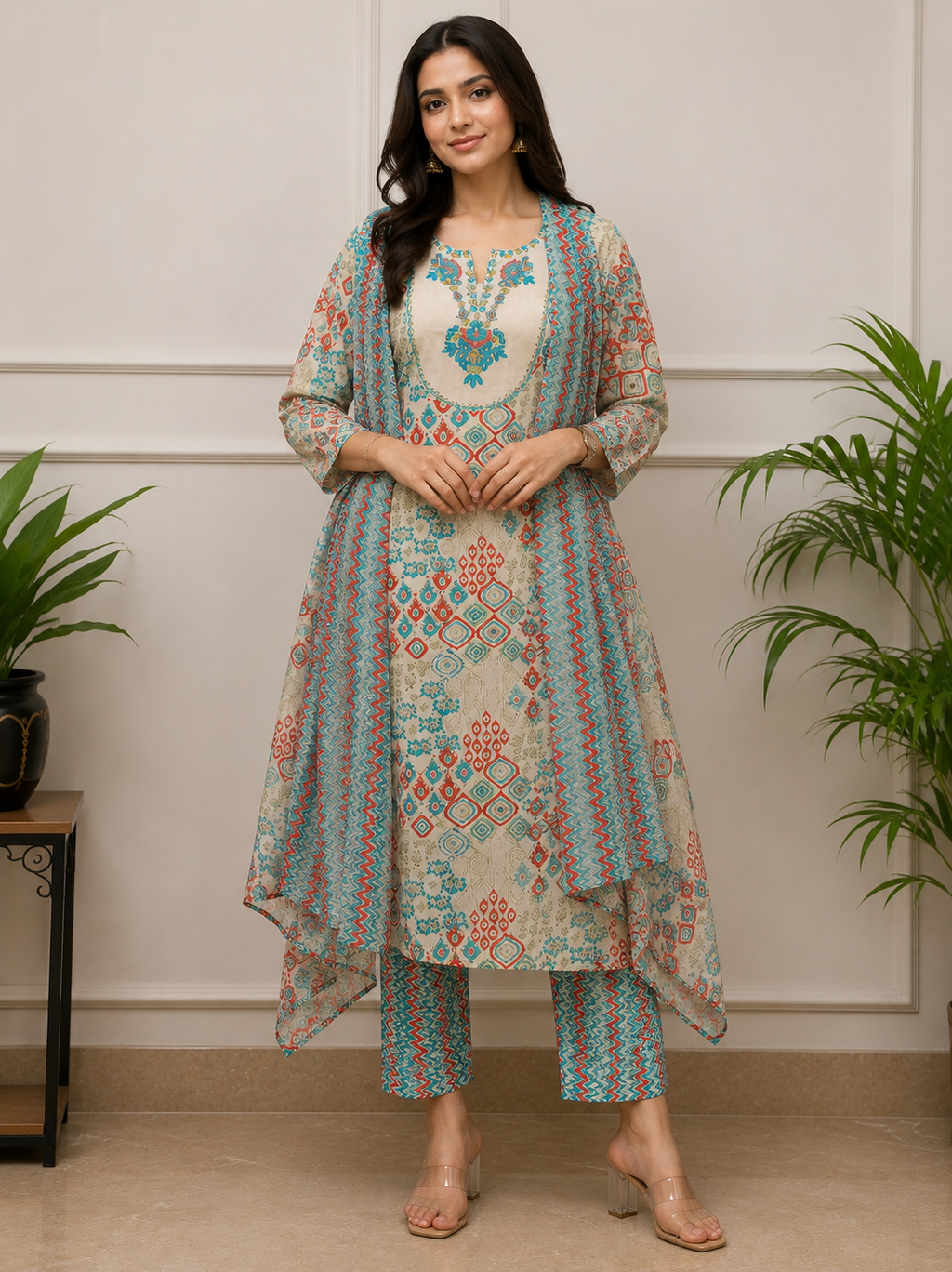 Sky blue salwar - ycs814