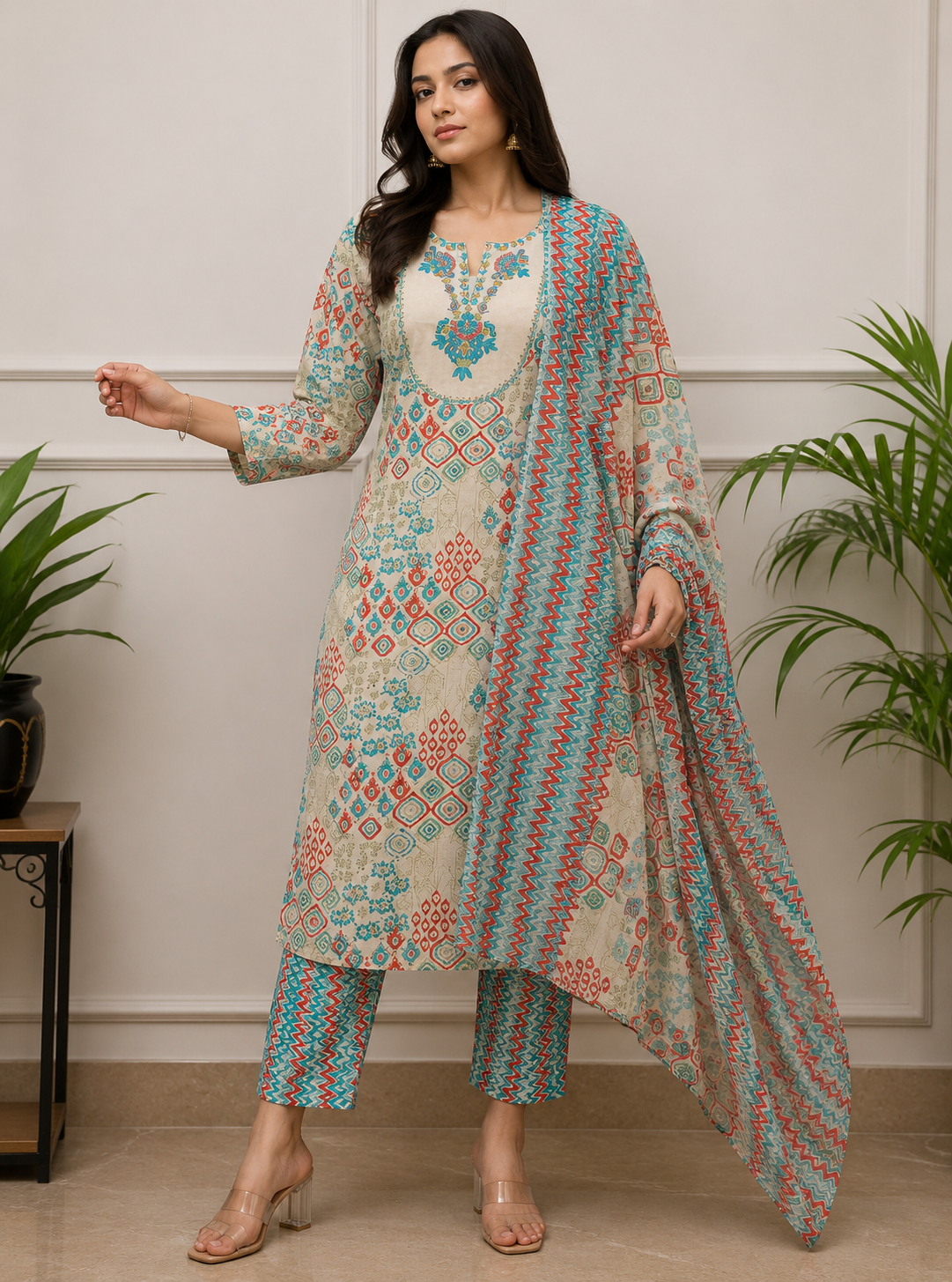 Sky blue salwar - ycs814
