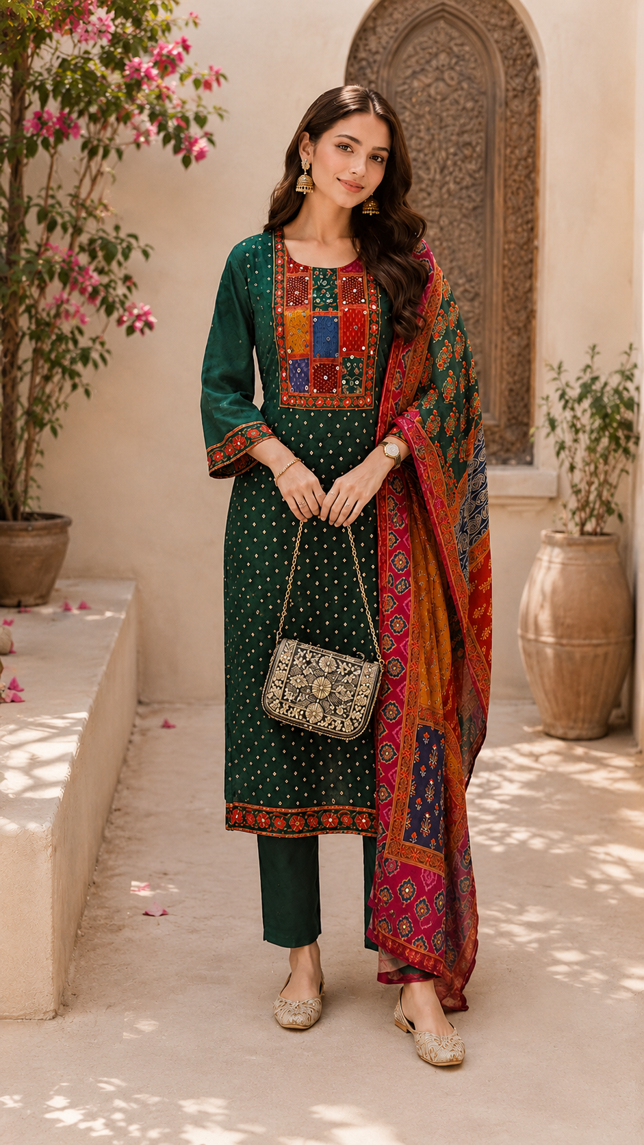Premium Bottel Green Salwar