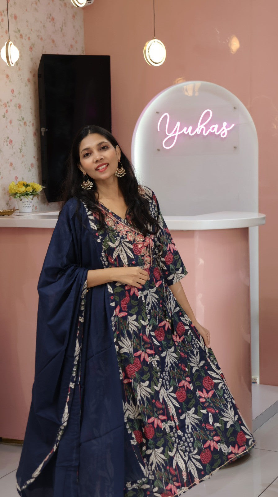 Nevy Blue grand anarkali salwar