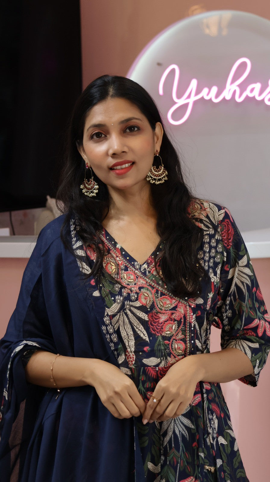 Nevy Blue grand anarkali salwar