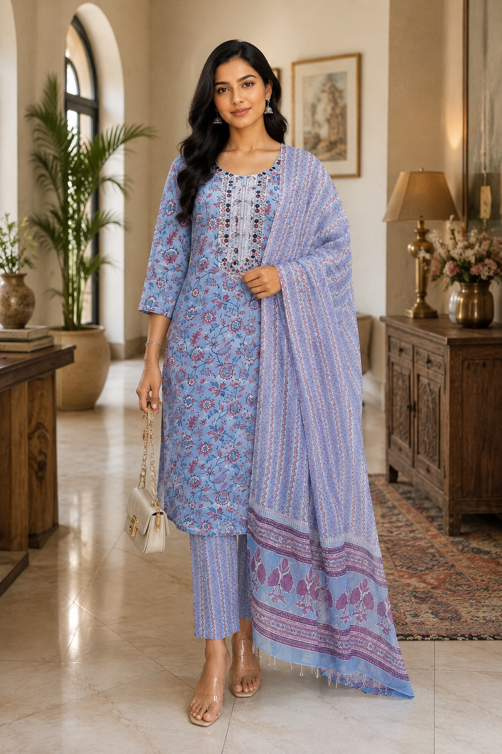 sky blue salwar yfs241