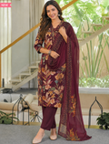 wine  salwar set - yfs350