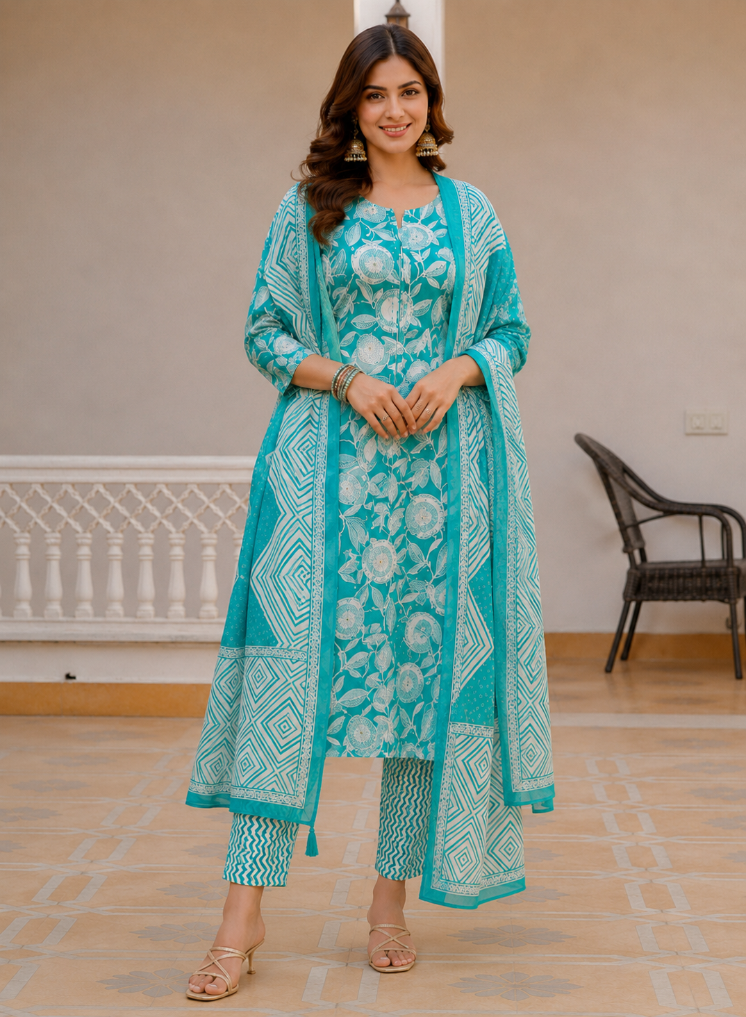 Seafoam green salwar yfs358