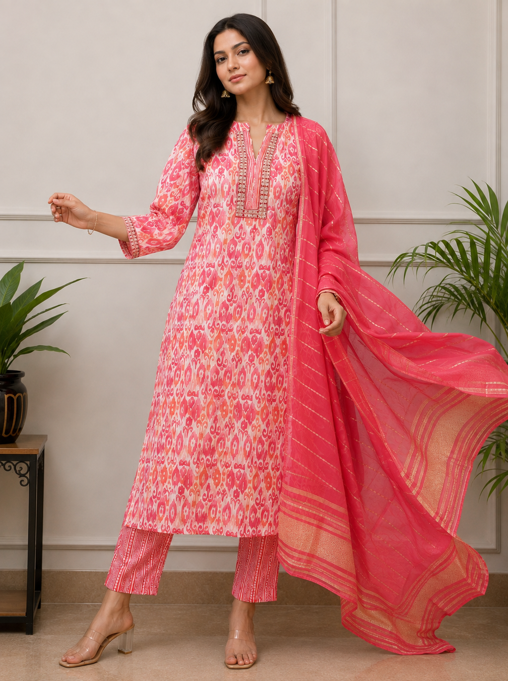 Peach Closet neck sawlar - yfs616