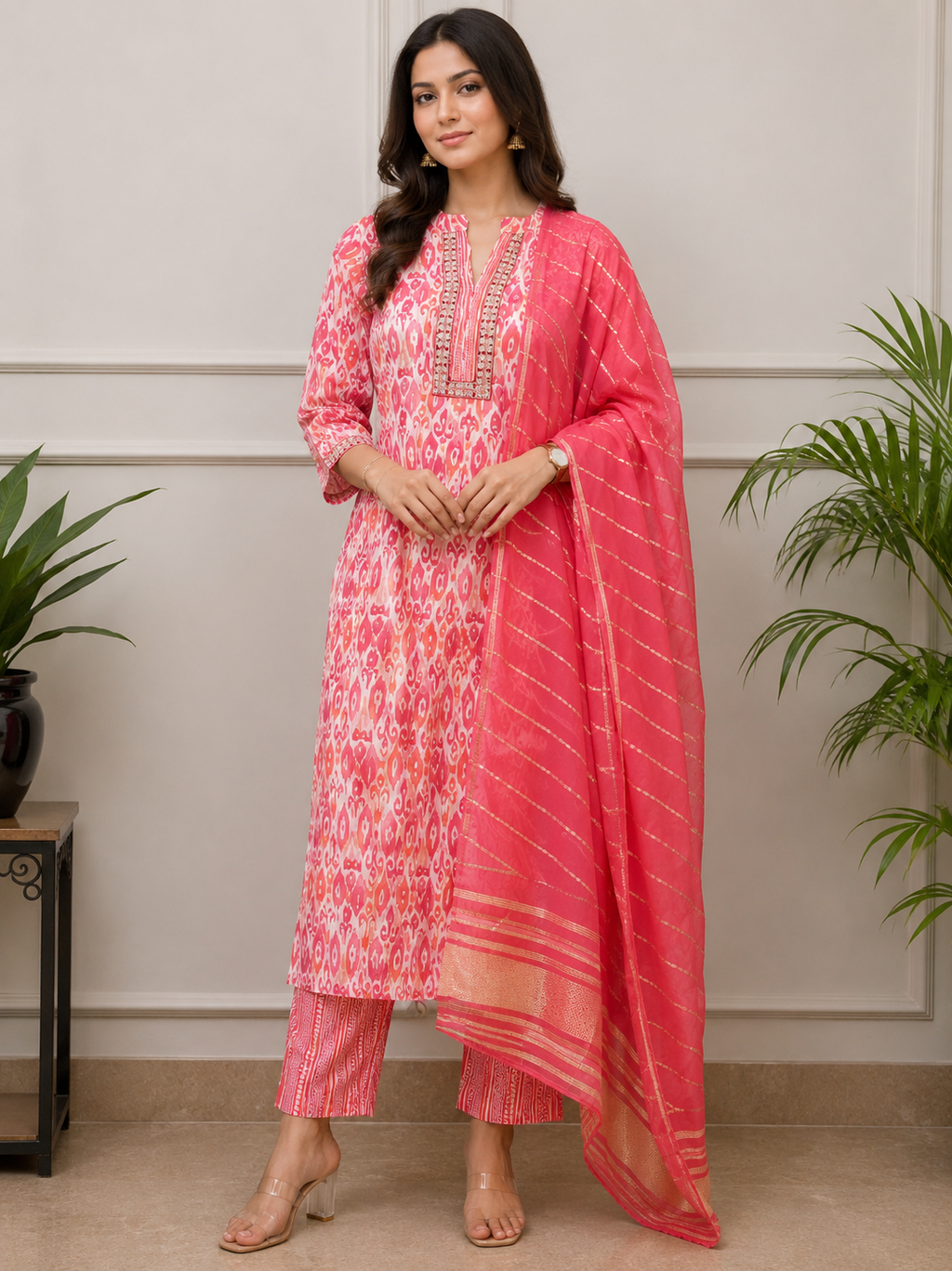 Peach Closet neck sawlar - yfs616