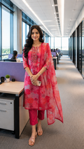 Pink Premium Muslin Salwar