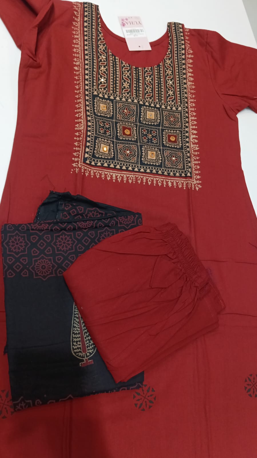 Latest Maroon  Cotton salwar