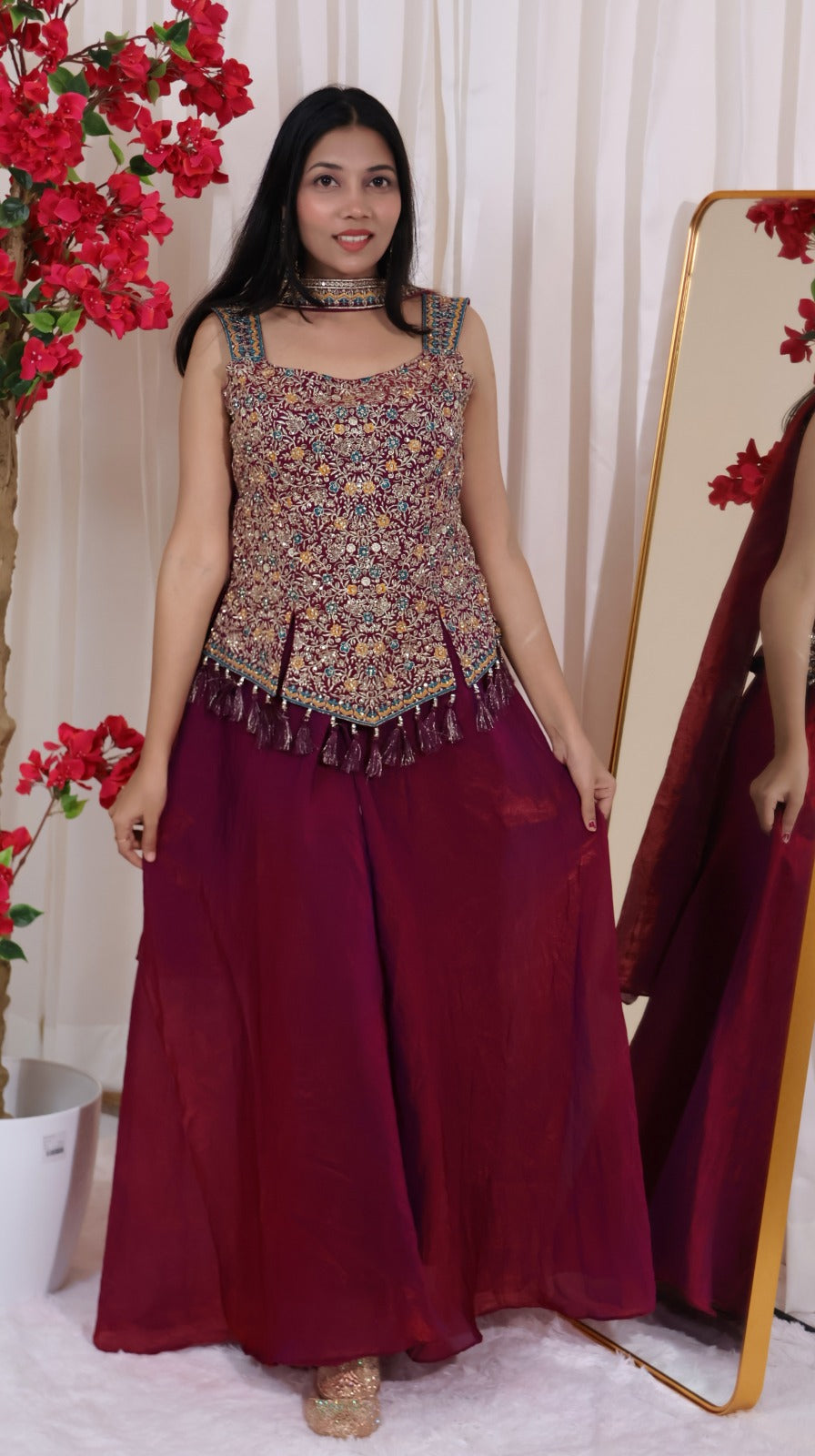 Premium Purple Sharara