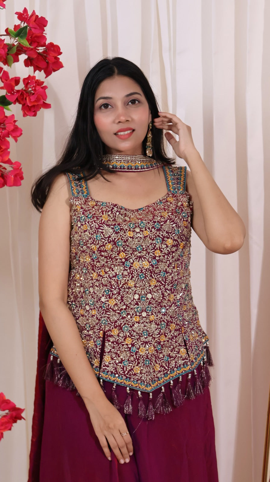 Premium Purple Sharara