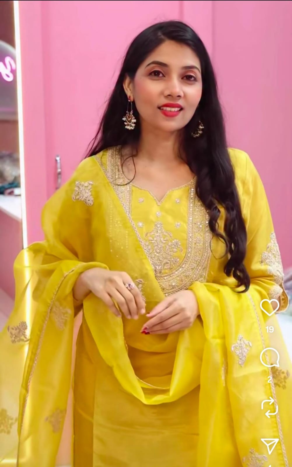 Premium Gold Shimmer Salwar