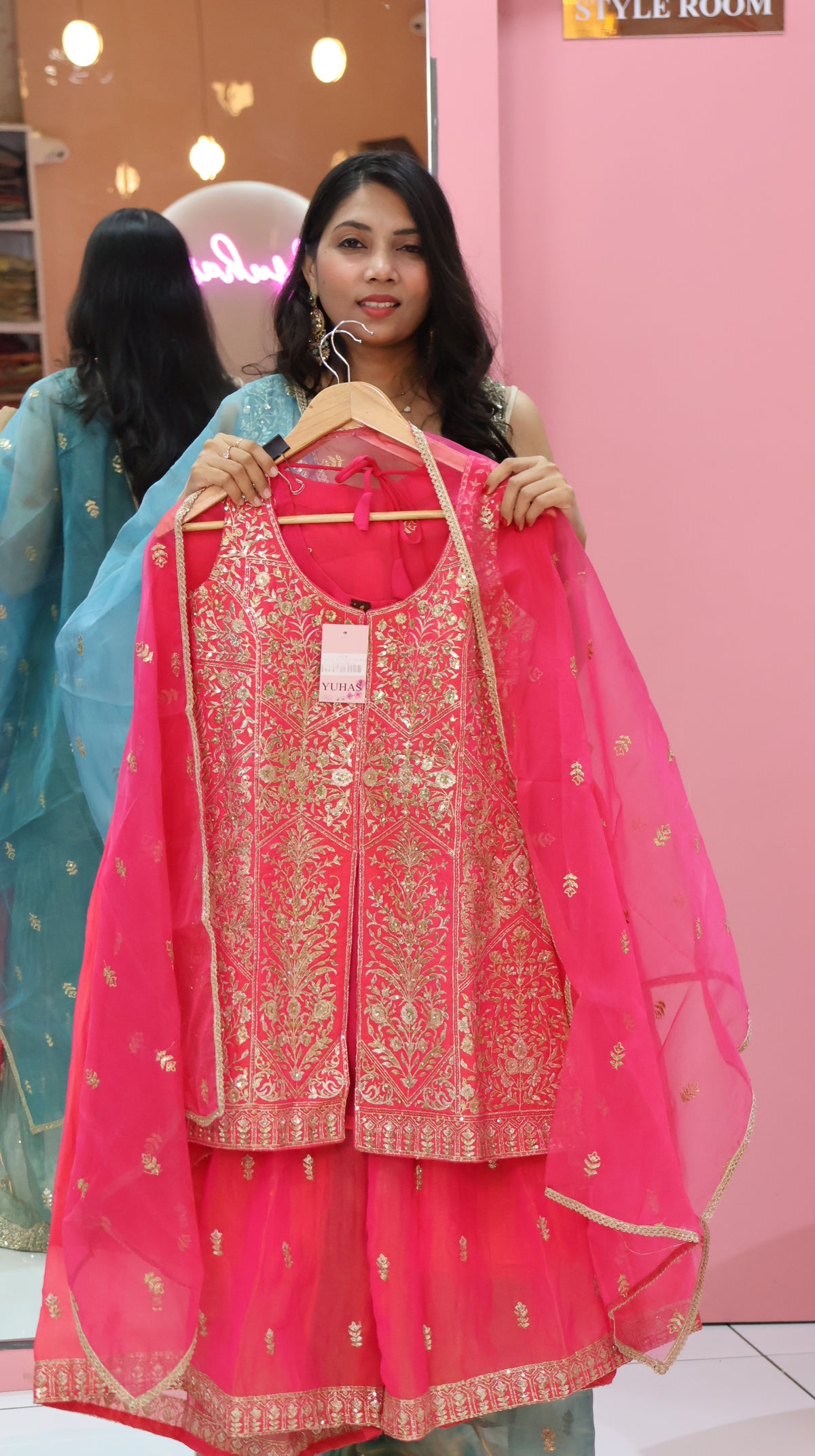 Premium Pink Sharara- YVS202