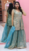 Premium Persian Green Sharara- YVS208