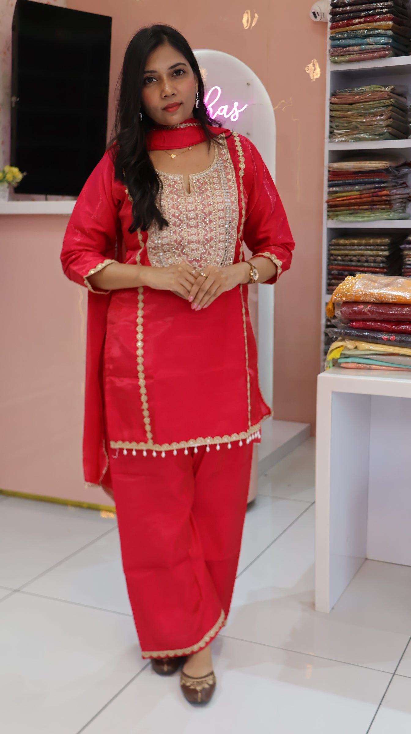 Premium Pink Sharara - YVS368