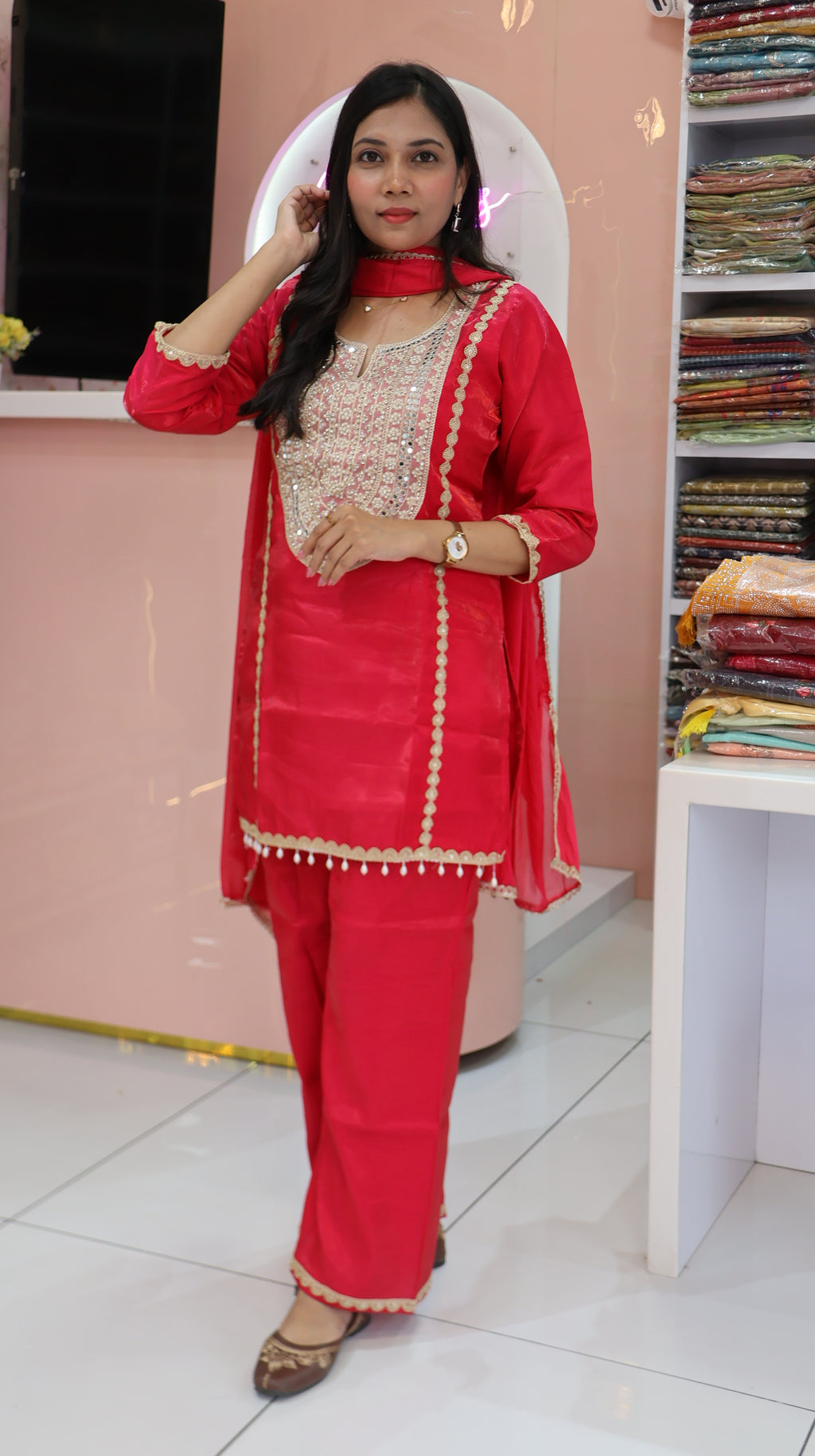 Premium Pink Sharara - YVS368